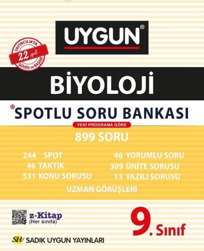 Sadık Uygun Yayınları 9. Sınıf Biyoloji Spotlu Soru Bankası Sadık Uygun