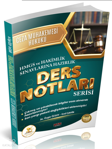 Savaş Yayınevi Hukal HMGS-Hakimlik Ceza Muhakemesi Hukuku Ders Notları