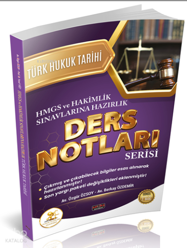 Savaş Yayınevi Hukal HMGS-Hakimlik Türk Hukuk Tarihi Ders Notları