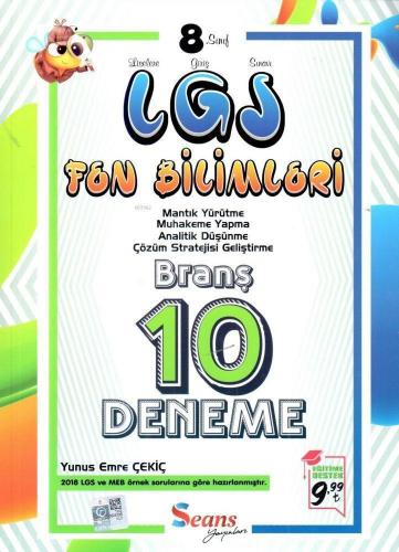 Seans Yayınları 8. Sınıf LGS Fen Bilimleri 10 Deneme Seans