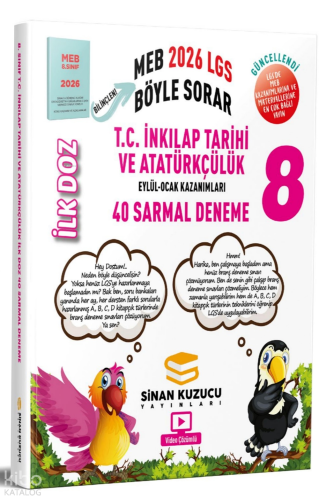 Sinan Kuzucu 2026 8. Sınıf LGS T.C. İnkılap Tarihi ve Atatürkçülük İlk