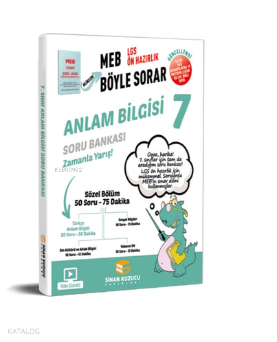 Sinan Kuzucu Yayınları 7. Sınıf Anlam Bilgisi Soru Bankası