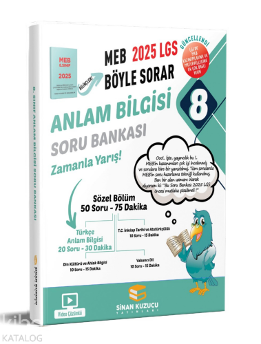 Sinan Kuzucu Yayınları 8. Sınıf 2025 Lgs Meb Böyle Sorar Anlam Bilgisi