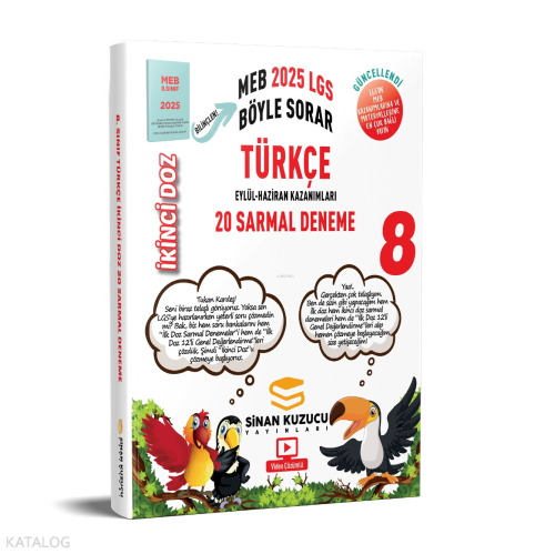 Sinan Kuzucu Yayınları 8. Sınıf İkinci Doz Sarmal Branş Denemeleri Türkçe ( 2025 LGS )