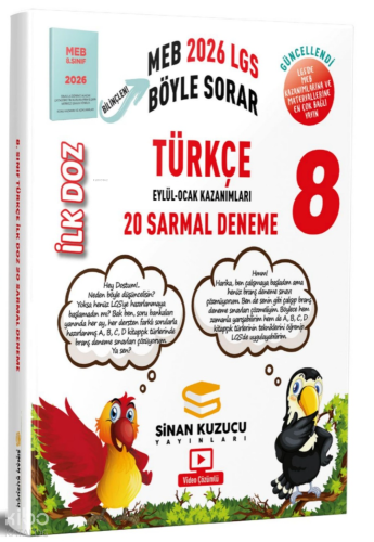 Sinan Kuzucu Yayınları 8. Sınıf İlk Doz Sarmal Branş Denemeleri Türkçe