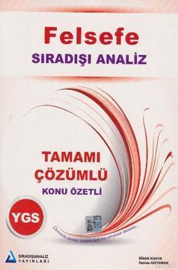 Sıradışı Analiz Yayınları AYT Felsefe Grubu Konu Özetli Tamamı Çözümlü Sıradışı Analiz