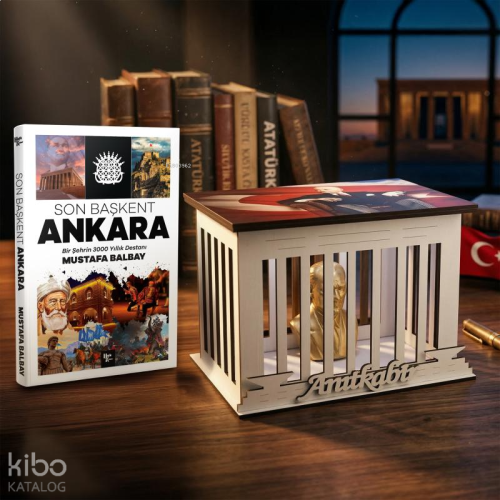 Son Başkent Ankara ve Atatürk Büstlü Ahşap Anıtkabir Işıklı Maket