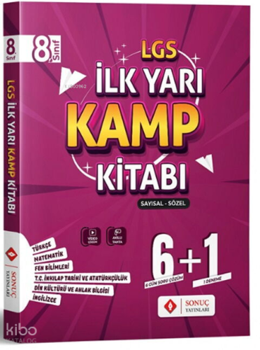 Sonuç Yayınları 8. Sınıf LGS Sayısal Sözel İlk Yarı Kamp Kitabı;6+1