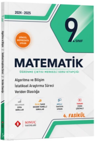 Sonuç Yayınları 9.Sınıf Matematik Algoritma Vi Bilişim İstatiksel Araştırma Süreci Veriden Olasılığa