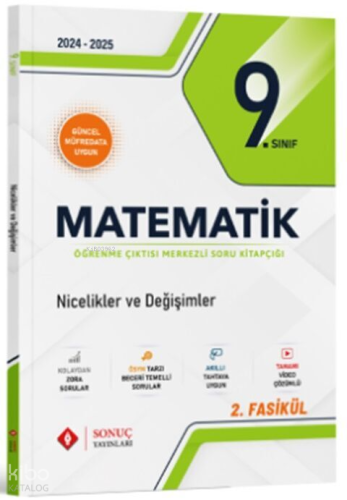 Sonuç Yayınları 9. Sınıf Matematik Nicelikler Ve Değişimler