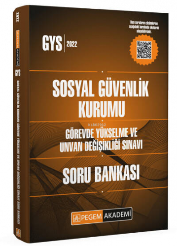 Sosyal Güvenlik Kurumu ; Görevde Yükselme Ve Unvan Değişikliği Sınavları Soru Bankası