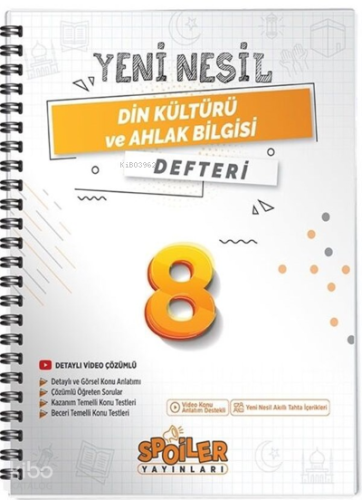 Spoiler Yayınları 8. Sınıf LGS Din Kültürü ve Ahlak Bilgisi Yeni Nesil