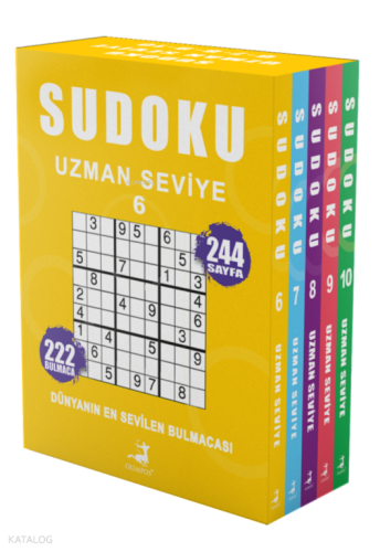 Sudoku Uzman Seviye 5 Kitap Set (6-7-8-9-10)