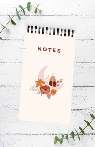 Sufle - Hilal Kandil Spiralli Not Defteri Renkli Cep Boy