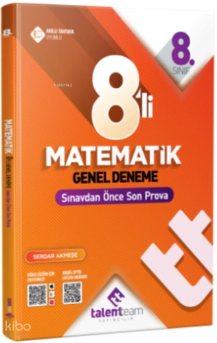 Talentteam Yayınları 8. Sınıf TT Matematik 8'li Genel Deneme