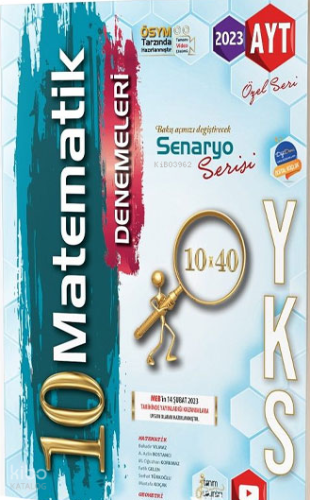 Tanım Yayınları AYT Özel Deneme 10 lu Matematik- 2023