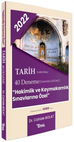 Tarih Tamamı Çözümlü 40 Deneme-Hakimlik Kaymakamlık