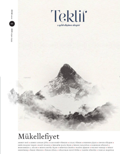 Teklif 1. Sayı;2 Aylık Düşünce Dergisi