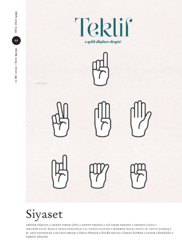 Teklif 7. Sayı;2 Aylık Düşünce Dergisi
