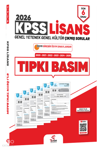 Tekrar Akademi 2026 KPSS Genel Yetenek Genel Kültür Çıkmış Sorular Tıp