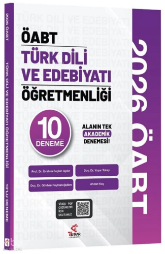 Tekrar Akademi 2026 ÖABT MEB-AGS Türk Dili ve Edebiyatı Öğretmenliği 10 Deneme Çözümlü