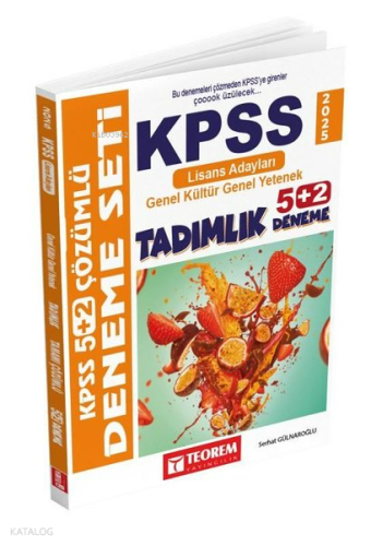 Teorem Yayıncılık KPSS Genel Kültür Genel Yetenek Lisans Tadımlık 5 + 2 Deneme
