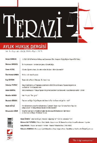 Terazi Aylık Hukuk Dergisi – 2012 Yılı Abonelik
