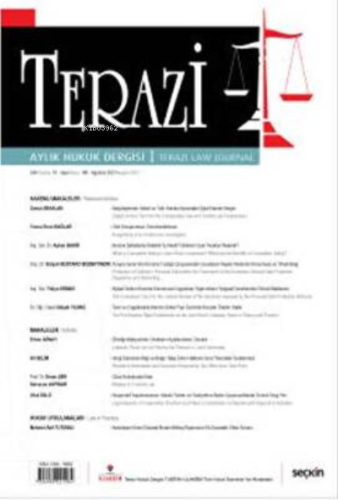 Terazi Aylık Hukuk Dergisi Sayı: 180 Ağustos 2021