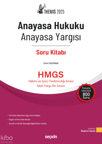 THEMIS 2025  – Anayasa Hukuku – Anayasa Yargısı Soru Kitabı;Hakim ve Yardımcılığı Sınavı İdari Yargı Ön Sınavı