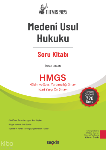 THEMIS 2025 – Medeni Usul Hukuku Soru Kitabı;HMGS - Hakim ve Savcı Yardımcılığı Sınavı - İdari Yargı Ön Sınavı