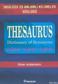 Thesaurus-İngilizce Eş Anlamlı Kelimeler Sözlüğü