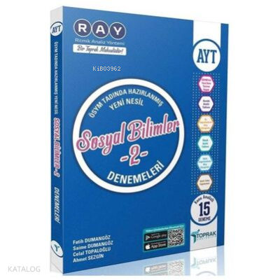 Toprak Yayınları Ayt Sosyal Bilimler-2 Deneme Kitabı