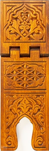 TS004-Selçuklu Oymalı Ahşap Rahle - Büyük Boy