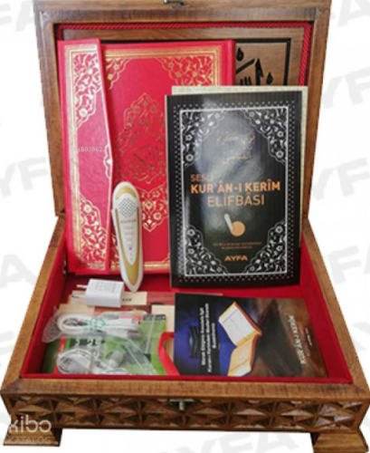 TS035-Ahşap Cep Boy Kuran-ı Kerim Kutusu-Oymalı