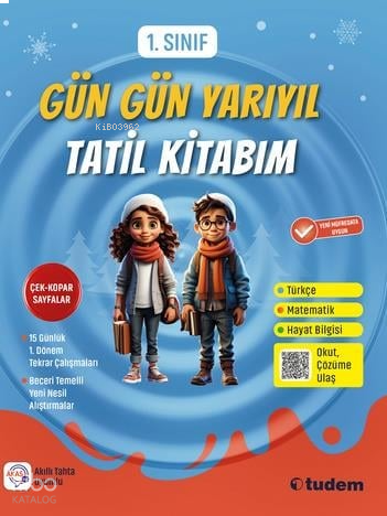 Tudem 1. Sınıf Gün Gün Yarıyıl Tatil Kitabım