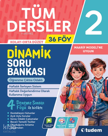 Tudem 2.Sınıf Tüm Dersler Dinamik Soru Bankası