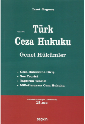 Türk Ceza Hukuku Genel Hükümler