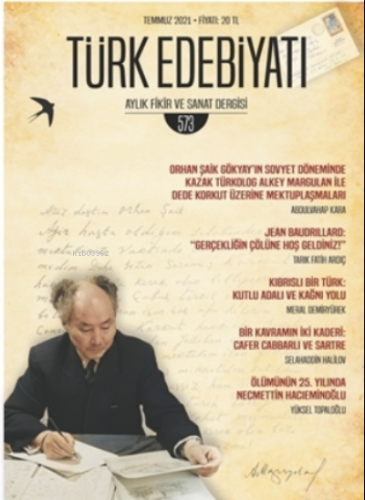 Türk Edebiyatı Dergisi Sayı: 573 Temmuz 2021