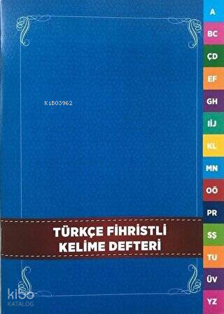 Türkçe Fihristli Kelime Defteri