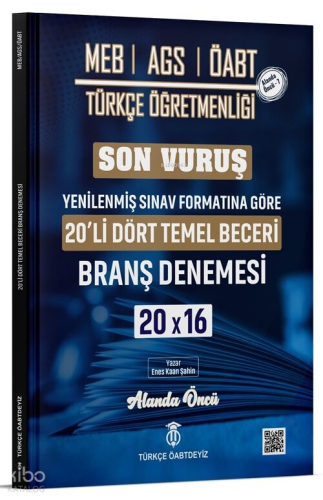 Türkçe ÖABTDEYİZ ÖABT MEB-AGS Türkçe Dört Temel Beceri Son Vuruş 20 Deneme Çözümlü