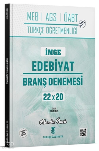 Türkçe ÖABTDEYİZ ÖABT MEB-AGS Türkçe İmge Edebiyat 22x20 Branş Denemel