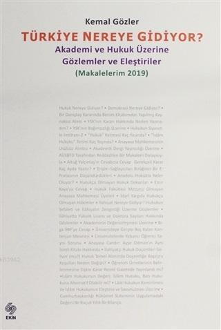 Türkiye Nereye Gidiyor (Makalelerim 2019)