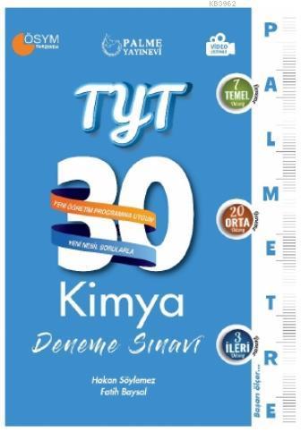 TYT 30 Kimya Deneme Sınavı Palmetre Serisi