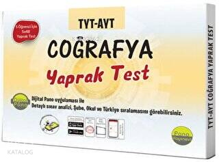 TYT-AYT Coğrafya Yaprak Testleri (Kutu Test 5 öğrenci için 5x48 Adet)