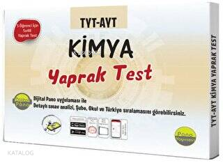 TYT-AYT Kimya Yaprak Testleri (Kutu Test 5 öğrenci için 5x48 Adet)