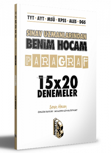 TYT - AYT - MSÜ - KPSS - ALES - DGS Sınav Uzmanlarından Paragraf 15x20 Denemeler