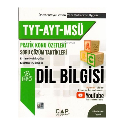 TYT AYT MSÜ ÜNİV. HAZIRLIK DİL BİLGİSİ 2022