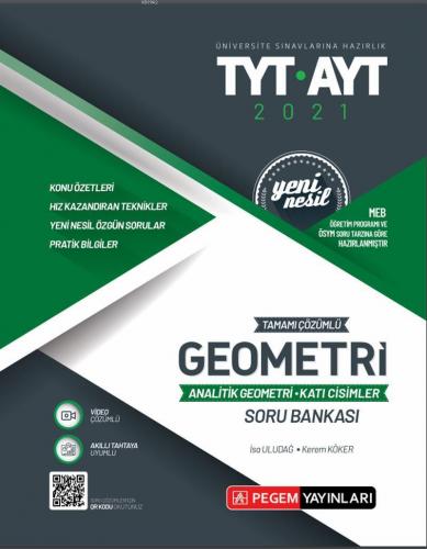 TYT- AYT Tamamı Çözümlü Geometri; Analitik Geometri - Katı Cisimler