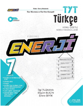 TYT Enerji Türkçe Konu Özetli Soru Fasikülleri (7 Fasikül)