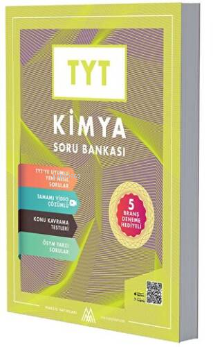 TYT Kimya Soru Bankası 5 Deneme Hediyeli-Video Çözümlü